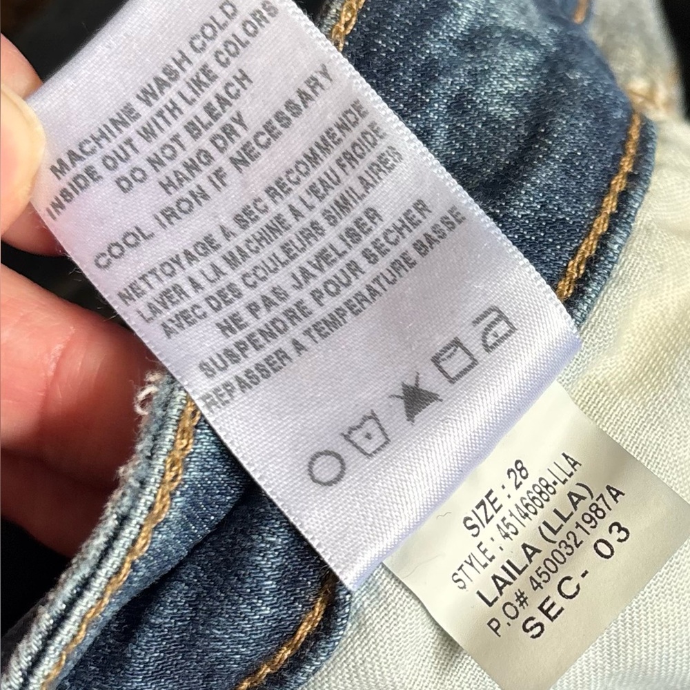 Joe’s Jeans Skinny Ankle Laila Distressed Raw Hem, Size 28 - Picture 4 of 9